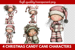 Christmas Candy Cane Characters Clipart Product Image 1