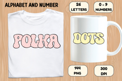 Polka Dots Alphabet Letters &amp; Numbers Clipart PNG 300DPI Product Image 6