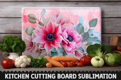 Cutting Board Sublimation Design - Flowers Sublimation PNG Product Image 1