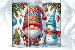 4 Gnome & Snowman ChristmasTumbler Wrap 20 oz Product Image 5