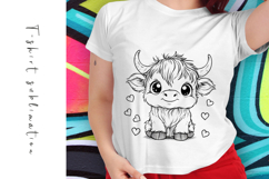 Highland Cow SVG Design for T-Shirts and Mugs Product Image 1