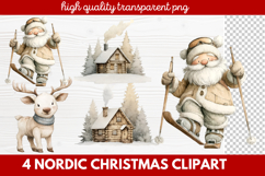 4 Nordic Christmas Clipart | Scandinavian Holiday PNG Product Image 1