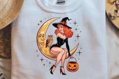 Vintage Witch Halloween Sublimation PNG Product Image 1