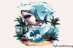 Summer Sea Animals Clipart PNG Product Image 1