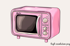 Pink Kitchen Coquette Kitchen Clipart PNG, Product Image 9
