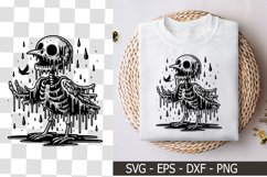 A Melting Bird Skeleton Character - Skeleton SVG Product Image 1