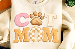 Mother's Day PNG, Crochet MAMA PNG, Faux Yarn Mama Bow PNG Product Image 2