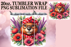 Radiant spirits 20oz tumbler wrap, Cute Animals Product Image 1