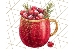 Christmas Coffee Mugs Clipart PNG Festive Cups Product Image 4