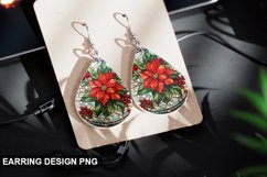 Stained Glass Christmas flowers Earring Design Product Image 1