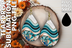Timeless Teardrop Earrings Art PNG, Pattern Product Image 1