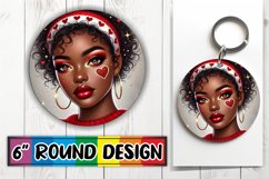 Heartfelt Circle Keychain Sublimation, Love Girl Product Image 1