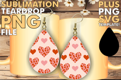 Stylish Teardrop Earrings Ideas PNG, Valentine's Pattern Product Image 1