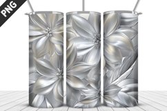 3D Flowers Tumbler Wrap | Sublimation Design | Tumble PNG Product Image 1