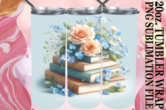 Cozy Gifts 20oz tumbler wrap, Book and flower Product Image 1