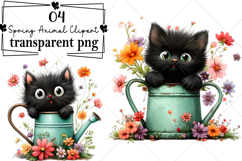 Whimsical Spring Animal Clipart Watercolor PNG Product Image 1