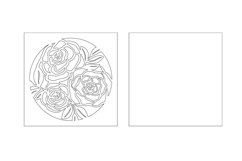 Floral card paper cut / Wedding template card svg Product Image 2