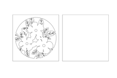 Floral card paper cut / Wedding template card svg Product Image 2