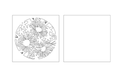 Floral card paper cut / Wedding template card svg Product Image 2