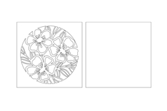Floral card paper cut / Wedding template card svg Product Image 2