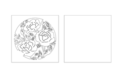 Floral card paper cut / Wedding template card svg Product Image 2