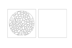 Floral card paper cut / Wedding template card svg Product Image 2