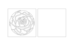 Floral card paper cut / Wedding template card svg Product Image 2