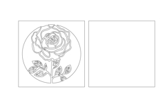 Floral card paper cut / Wedding template card svg Product Image 2