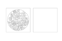Floral card paper cut / Wedding template card svg Product Image 2