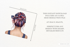 Messy Bun Woman Clipart Huge Bundle Product Image 12