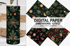 Christmas Embroidery Seamless Digital Paper Product Image 1
