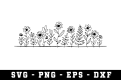 Wildflowers Svg Design | Svg Files for Cricut Product Image 1