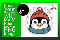 Elegant Circle PNG Keychain Design , Cute Christmas Product Image 1