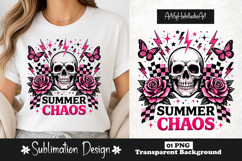 Summer Chaos Skull Lightning Aesthetic Sublimation Design Product Image 1