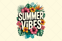 Retro Floral Summer Vibes PNG for Sublimation Product Image 2