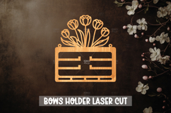 Bow holder laser cut - Wooden Nursery Decor Laser Product Image 1