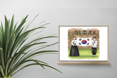 Front-Facing Students Taegeukgi Display Proud PNG Korean Product Image 2