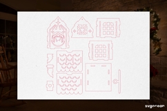 Christmas House Candle Holder SVG | Laser Cut | Glowforge Product Image 3