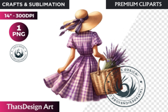 Lavender Clipart PNG, French Country Botanical sublimation Product Image 1