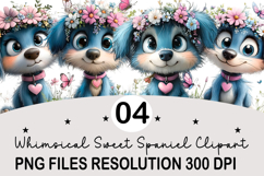 Whimsical Sweet Spaniel Clipart Sweet Spaniel Png Product Image 1
