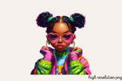 Black Girl Png Afro Kids Clipart PNG Product Image 1