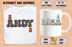 Vintage Toys Alphabet and Numbers PNG 300 DPI Product Image 6