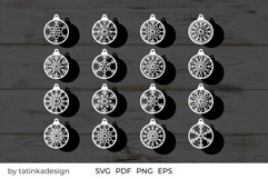 Christmas balls snowflakes, Snowflake ornament SVG Product Image 2