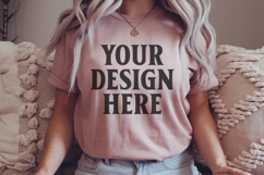 Cumin Comfort Colors 1717 Christmas Shirt Mockup, Cozy Product Image 1