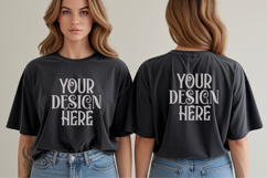 Comfort Colors 1717 Berry Front &amp; back T shirt mockups Product Image 1