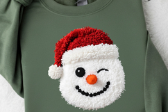 Punch Needle Snowman Png, Latch Hook Yarn Christmas Png Product Image 3