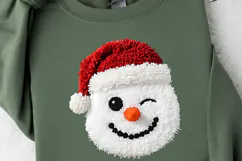 Punch Needle Snowman Png, Latch Hook Yarn Christmas Png Product Image 3