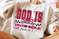 God Is Within Her She Will Not Fall, Coquette Christian Png Product Image 2