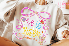 He is risen Png, Christian Easter Png, Easter brushstroke Product Image 2