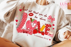 Teacher Love PNG, Christian Teacher Png, Valentine Classroom Product Image 1